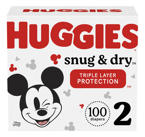 Huggies Pañales Snug & Dry Para Bebé, Talla 2 (12-18 Libr.