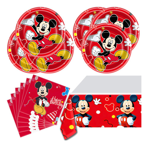 41 Vajilla De Mickey Party 20 Platos + 20 Servilletas 1