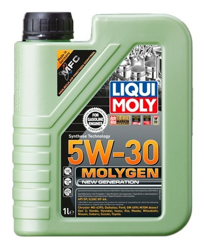 Aceite Liqui Moly 5w30 Molygen Sintético Para Auto 1litro