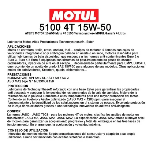 Aceite Lubricante 75W90 Semisintético, 1 Litro. Motul, Motylgear