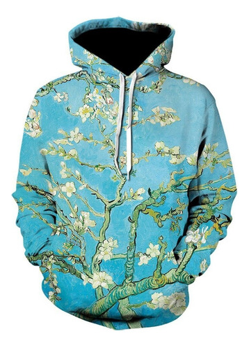 Sudadera Con Capucha Con Estampado 3d De Van Gogh Con Pintur