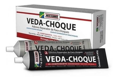 Veda Choque Maxi Rubber Cola Parachoque Solda Plástica 150g