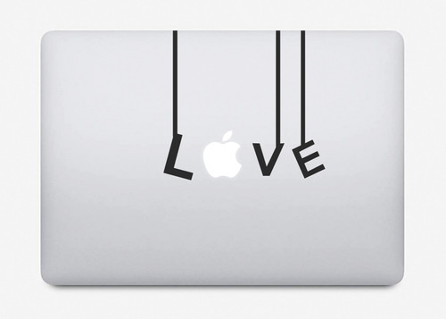 Calcomanía Sticker Vinil Macbook Love