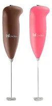 Comprar Kit 2 Mini Batidoras Eléctrica A Pila - Marrón Y Rosa