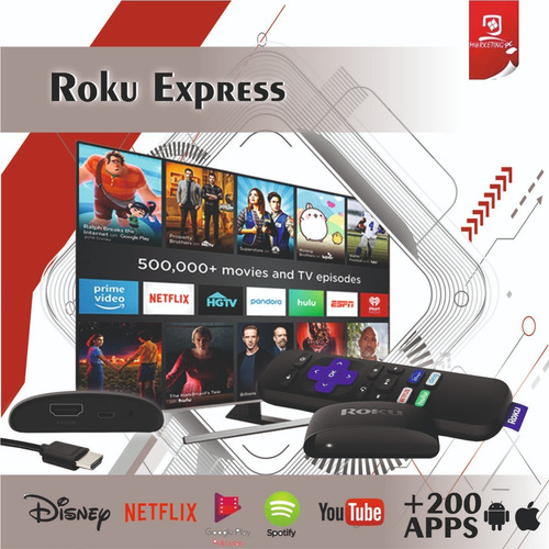 Roku Express Hdmi Convertidor Smart Tv Netflix Youtube