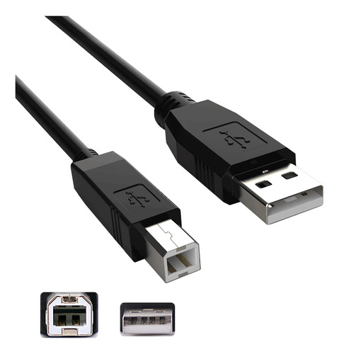 Inovat - Cable De Repuesto Usb A Macho A B Macho De 11.5 ft