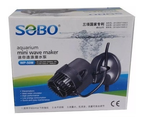 Wave Maker Sobo Wp50m 1.000 A 3.000 Litros /hora Com Ventosa 110v