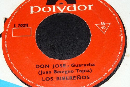 Jch- Los Ribereños Don Jose / Silvando Guarachas 45 Rpm