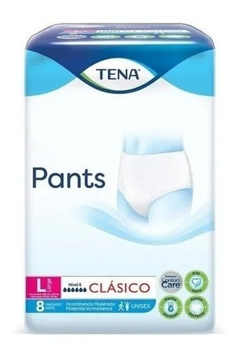 Tena Ropa Interior Pants Clásico L Pack 6 X 8 u