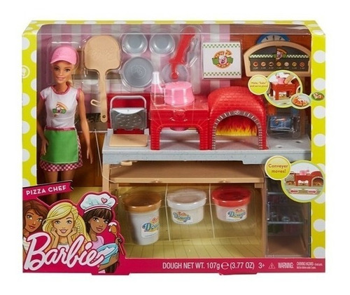 Barbie Chef De Pizza Muñeca Horno Masas