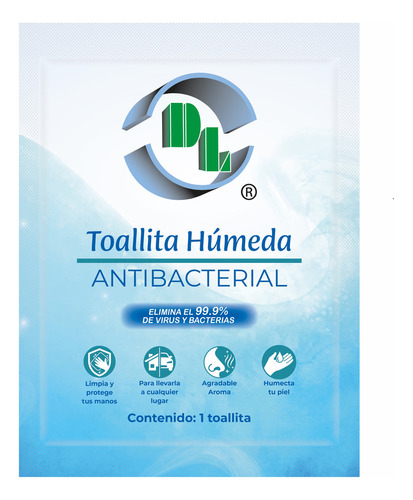 Toallitas Húmedas Antibacteriales Caja Con 100 Piezas