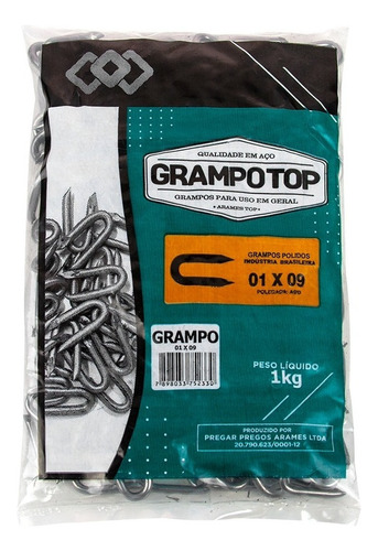 Grampo Galvanizado Para Cercas 1 X 9 1kg - Top