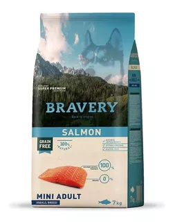 Alimento Para Perros Raza Pequeña Adulto Bravery Salmón 7kg