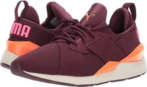 Puma burgundy muse chase trainers deals