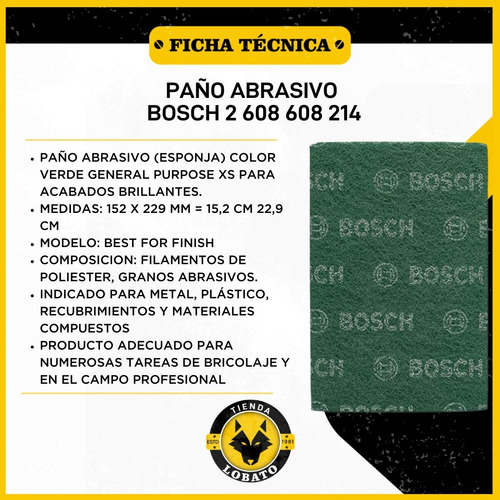Paño X5 Abrasivo Acabado Brillante Xs Bosch 2608608214