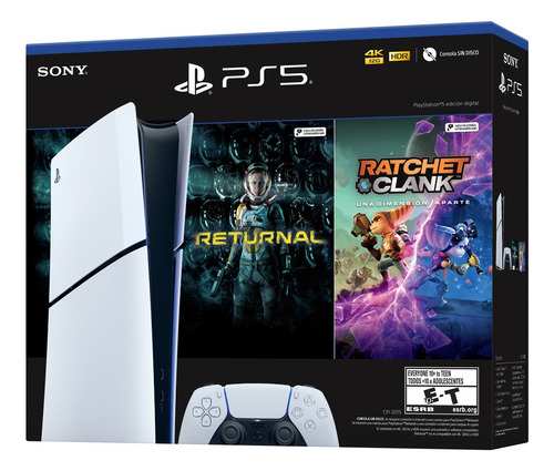 Playstation Ps5 Digital Slim 1tb + Ratchet & Clark+ Returnal Color Blanco/negro