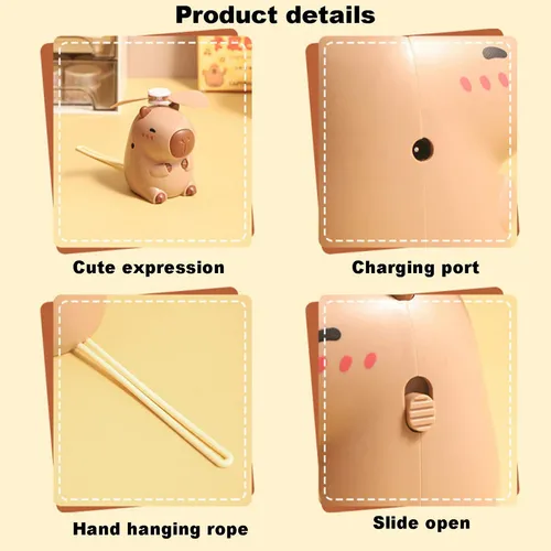 Lindo Ventilador Pequeño Capybara Ventilador Portátil De Man