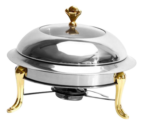 Chafing Dish Tapa Transparente Pequeña Olla Oro 26cm