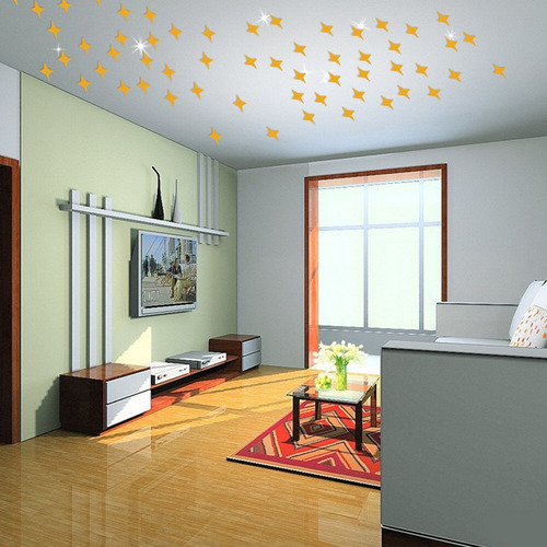 Espejos Acrílicos En Forma De Estrella 3d Para Pared