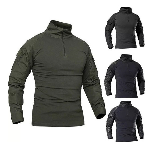 Polera De Combate Con Uniforme Militar Táctico Para Hombre