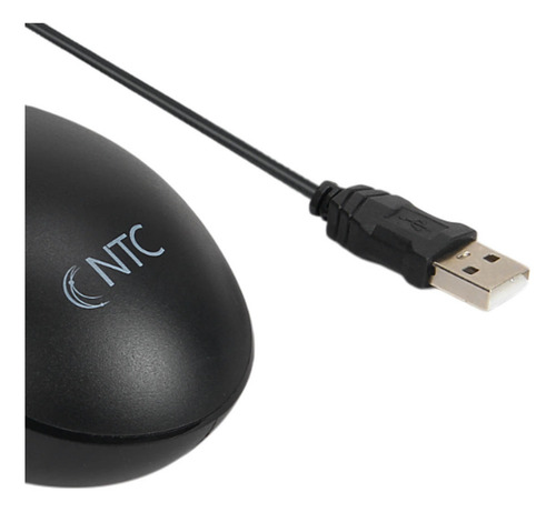 Mouse Ntc Office 3 Botões C/fio 1200dpi Preto