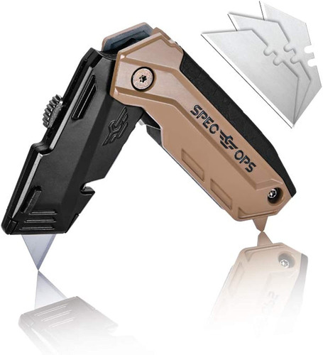Spec Ops Tools - Cuchillo Plegable Con Hoja Retráctil, Inclu