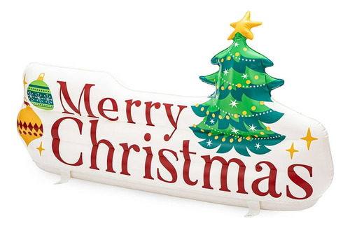 Holiday Time Cartel Inflable De Feliz Navidad 3,2 Pies