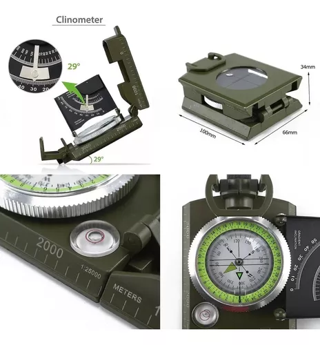 Brújula Militar Precisa Antivaho Resistente Agua Esfera Luminosa  Multifuncional Campamento Senderismo, Echa Vistazo Ofertas Hoy Ahora