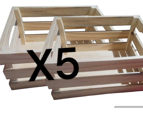 5 Cajones De Madera 20x40x30 Organizador /deco /