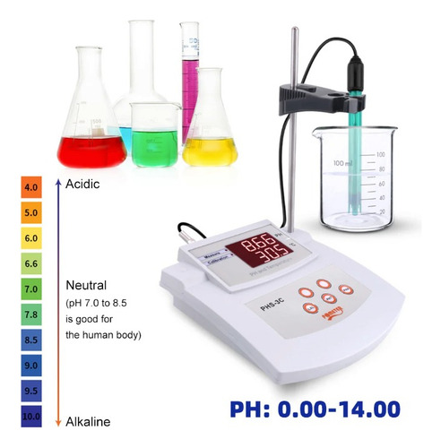 Potenciometro Medidor Ph Temperatura Digital Mesa +