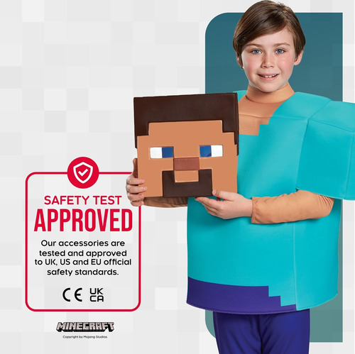 Disfraz Clásico De Minecraft Para Niño, Multicolor, 7-8 Años