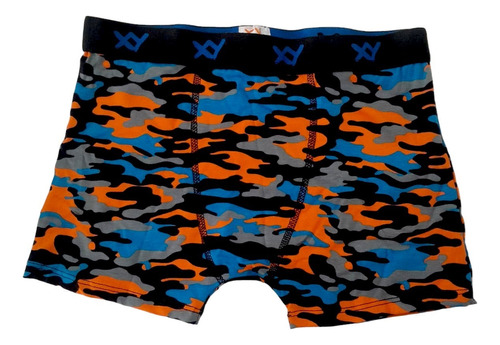 Boxer Algodon Con Lycra Estampado Camuflado Niño Xy 1062