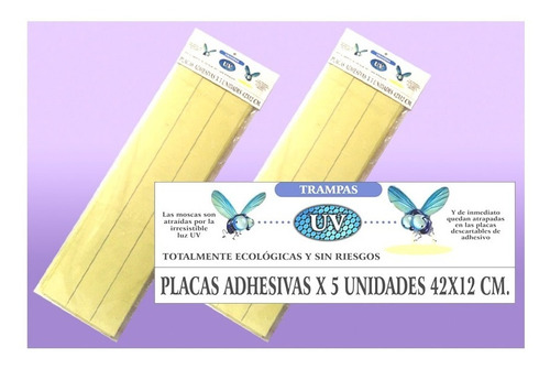 Imagen 2 de 5 de Trampa Laminas Adhesivas Para Trampa De Luz X 50 Unidades