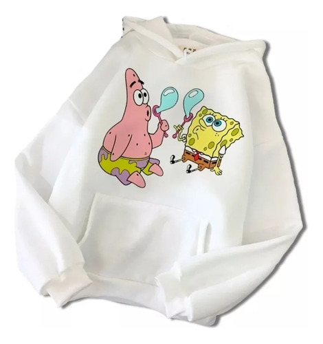 Blusa Moletom Bob Esponja E Patrik Estrela Super Quentinho