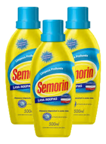 3un Semorin Lava Roupa Limpeza Profunda Mais Cheiroso