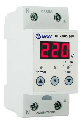 comprar Protector Tension Monofasico Digital Baw Display Riel 32a Adma