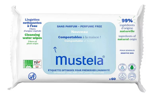 Mustela Toalhas Umedecidas 60 Un - Bebê Sem Perfume