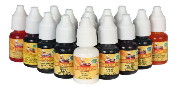 Diez años niebla tóxica Aliado Colorante En Gel Comestible 10ml 15 Pzas | Envío gratis