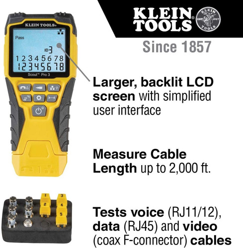Imagen 6 de 6 de Medidor De Señal Digital - Klein Tools Vdv501-851