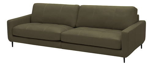 Sofá Isaac 3 Lugares 210cm Couro Fendi