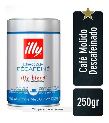 Café Illy - Descafeinado Molido 250 Gr