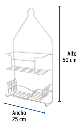 Organizador Para Regadera Con Cubierta Plástica, Foset 49975