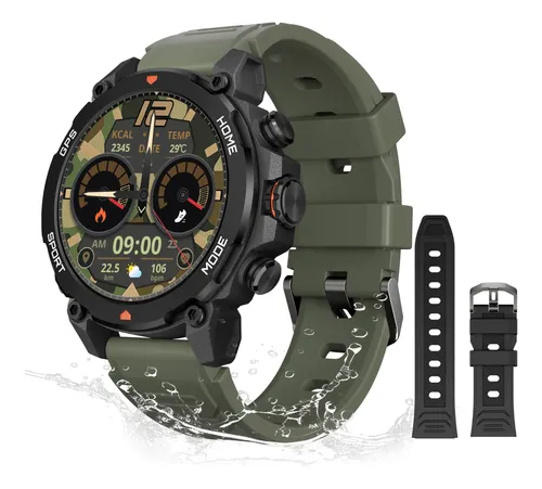 Relógio Smartwatch Aurafit Trek 1 Esportivo E Gps 1.43  Preto Sport Verde/preto