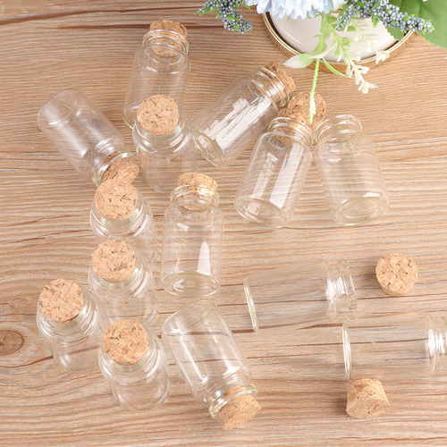 Minibotellas De Vidrio De Corcho Para Regalo, 20 Unidades
