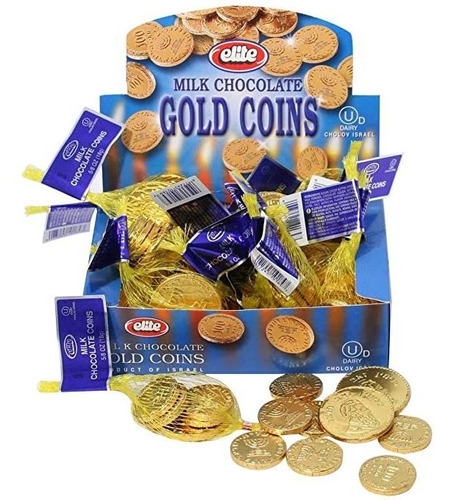 Imagen 1 de 3 de Elite Leche Del Chocolate Del Oro Monedas Caja De 24 Bolsas 