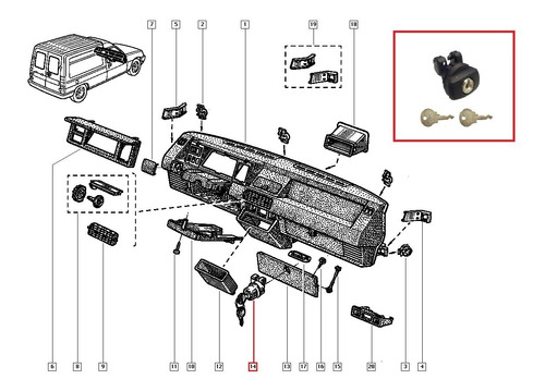 Cerradura De Guantera Renault Trafic Marca Valeo