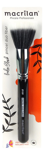 Pincel Macrilan Duo Fiber Duo Color Pele Base Primer B109 Cor Preto
