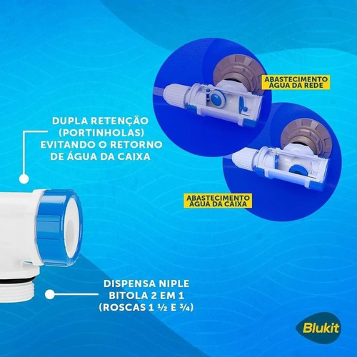 Kit 9 Unidades Válvula Alternadora De Pressão Duchão Blukit