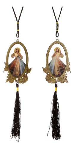 / 2 Adorno Colgante Jesucristo Divina Misericordia