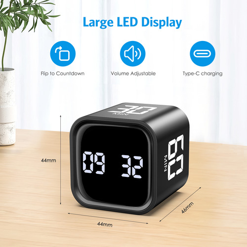Temporizador Digital Plegable Con Sensor De Gravedad Para Es